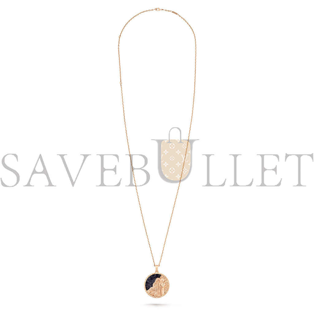 VAN CLEEF ARPELS ZODIAQUE LONG NECKLACE AQUARII (AQUARIUS) - ROSE GOLD, AVENTURINE  VCARP9RC00